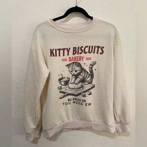 Comfort Colors Kitty Biscuits Graphic Sweatshirt | Small